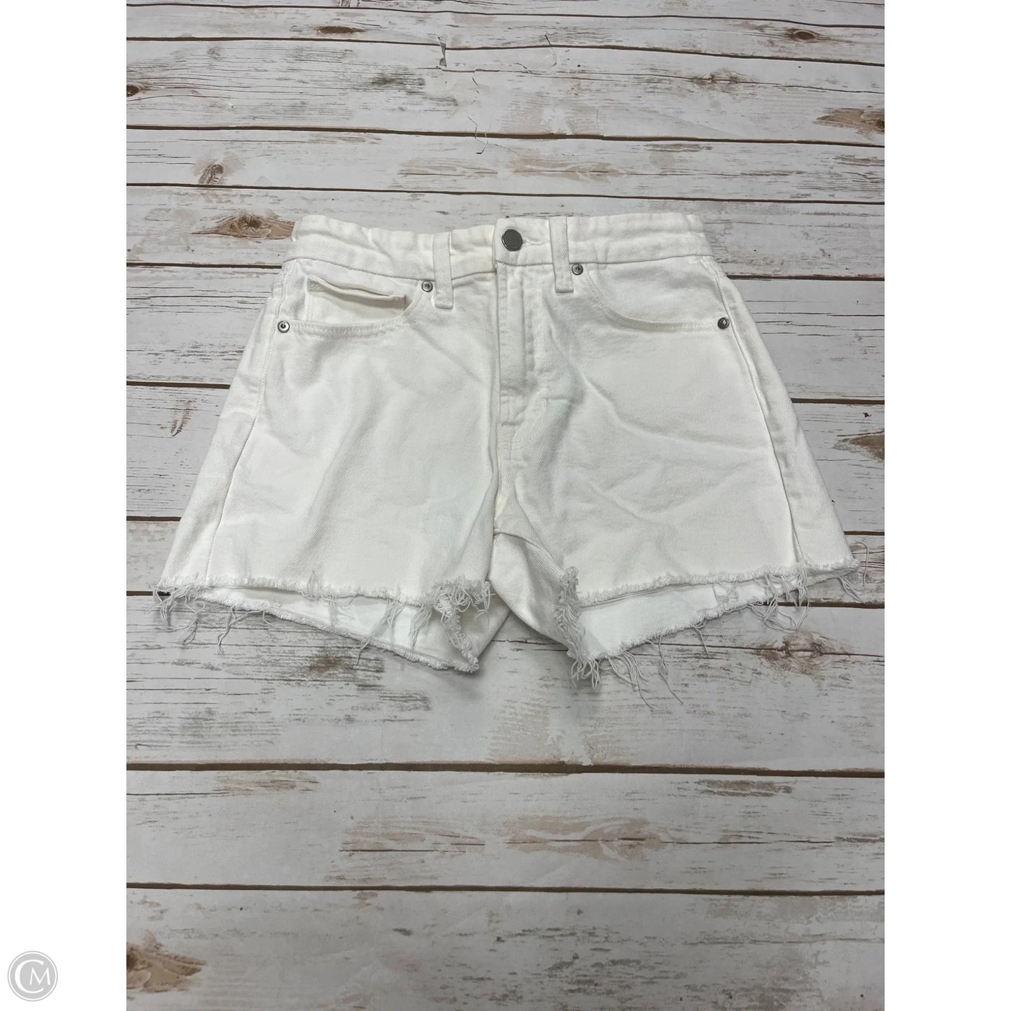 Shorts By Cme In White Denim, Size: M