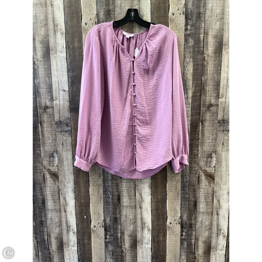 Top Long Sleeve By Nine West In Purple, Size: Xl