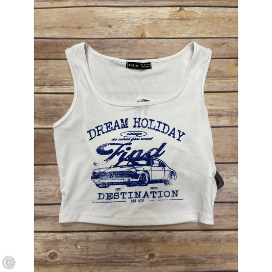 Top Sleeveless By Shein In White, Size: S