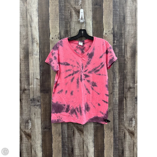 Top Short Sleeve Basic By Gildan In Tie Dye Print, Size: L