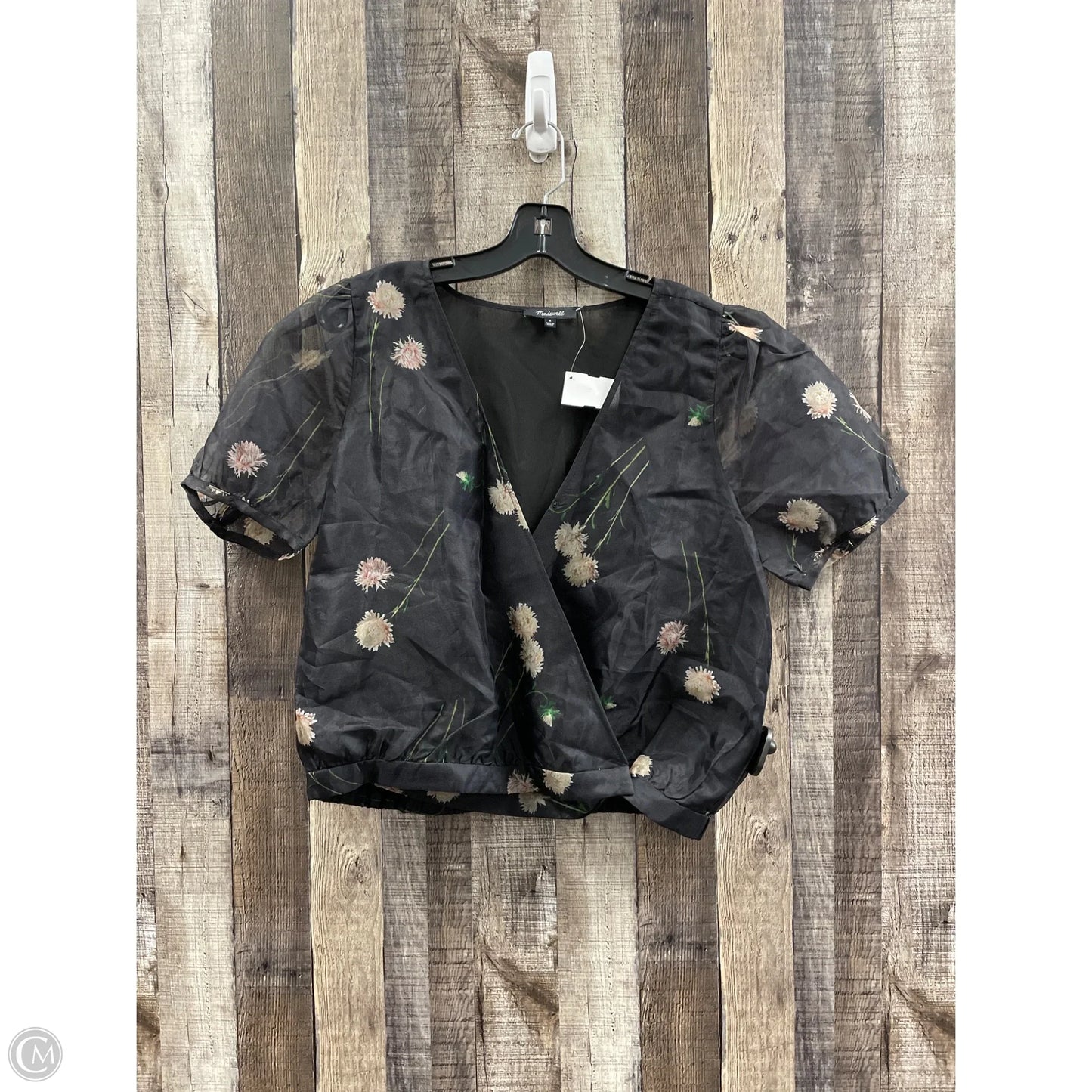 Top Short Sleeve By Madewell In Black, Size: M