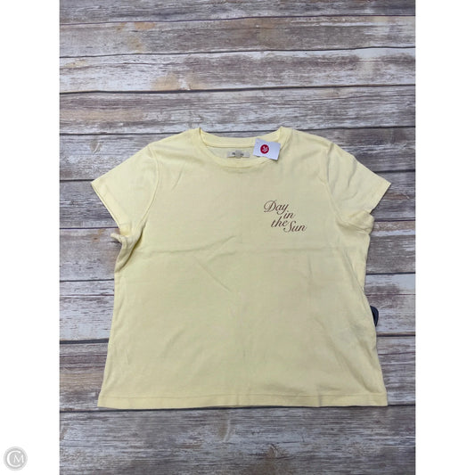 Top Short Sleeve By Madewell In Yellow, Size: Xl