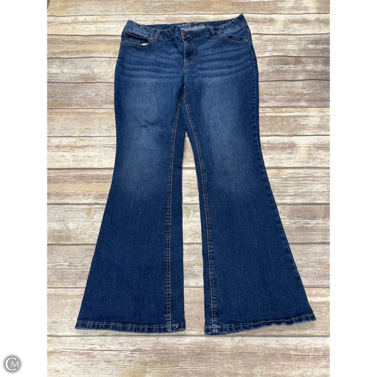 Jeans Flared By Maurices In Blue Denim, Size: 14