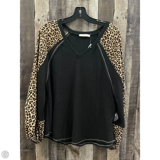 Top Long Sleeve By Entro In Animal Print, Size: S