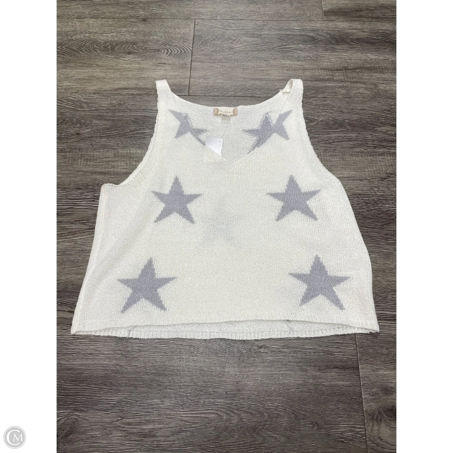 Top Sleeveless By Altard State In Grey & White, Size: L