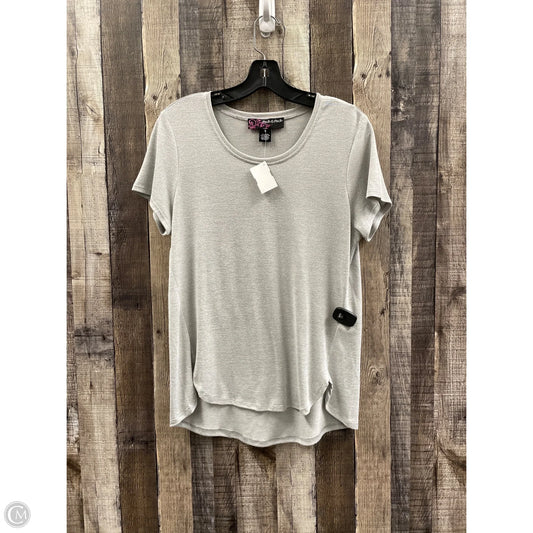 Top Short Sleeve By Peck And Peck In Silver, Size: M