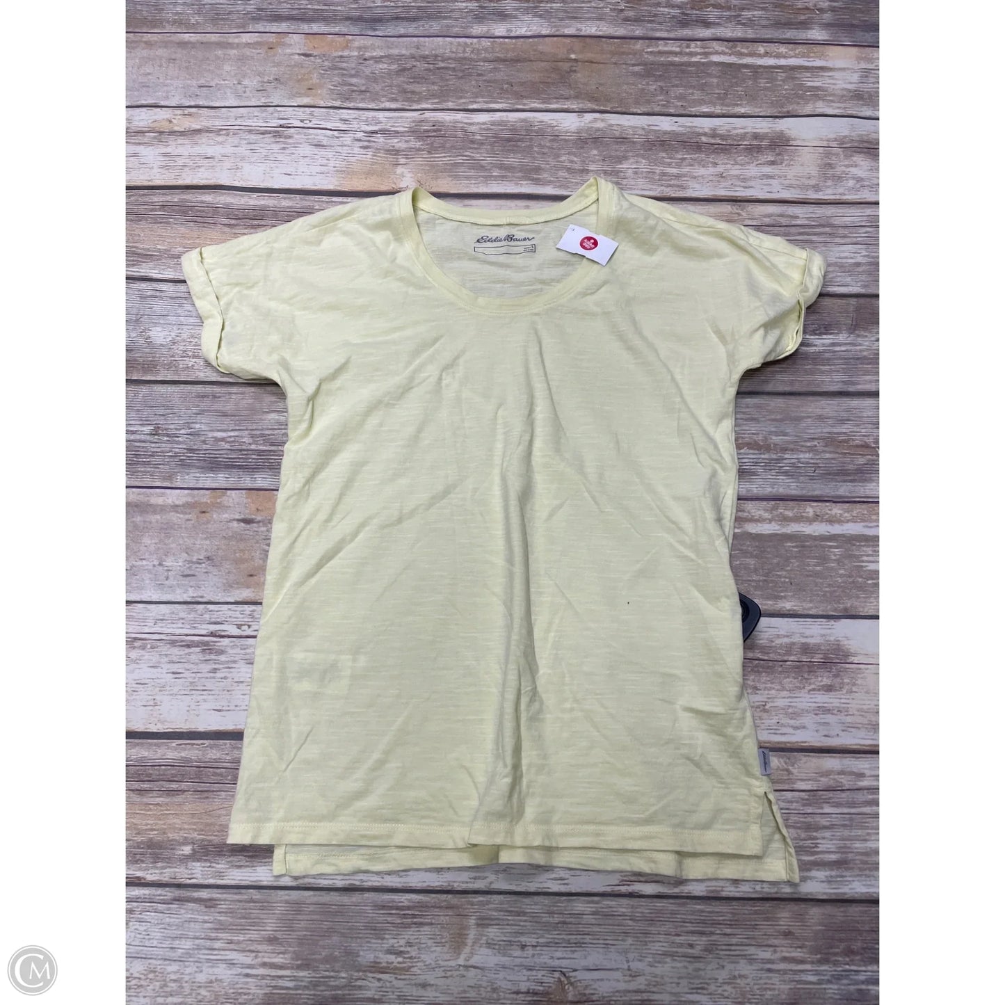 Top Short Sleeve Basic By Eddie Bauer In Yellow, Size: S