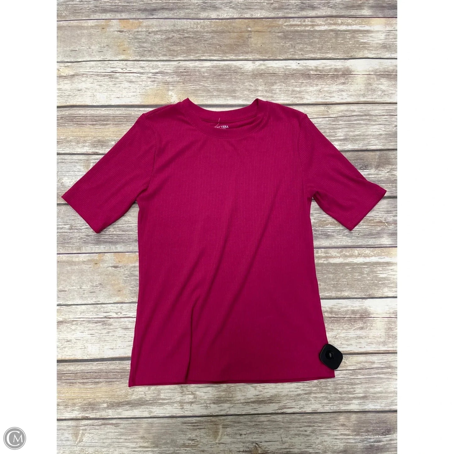 Top Short Sleeve Basic By Simply Vera In Pink, Size: M