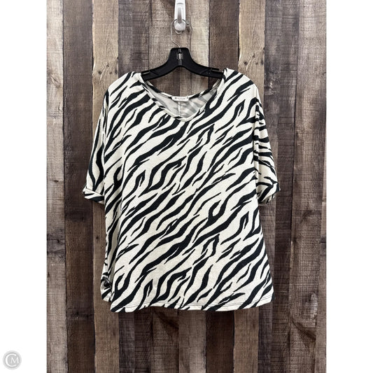 Top Short Sleeve By Bombom In Animal Print, Size: L