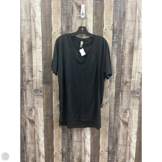 Athletic Top Long Sleeve Collar By Mono B In Black, Size: M