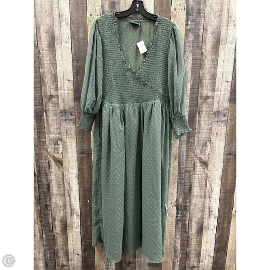 Dress Casual Maxi By Asos In Green, Size: 1x