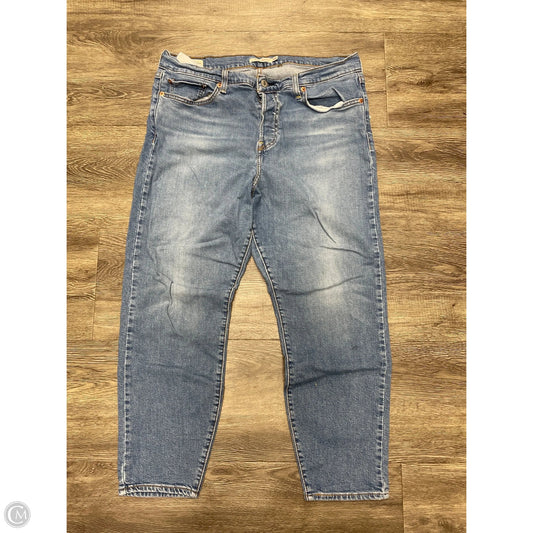 Jeans Straight By Levis In Blue Denim, Size: 16