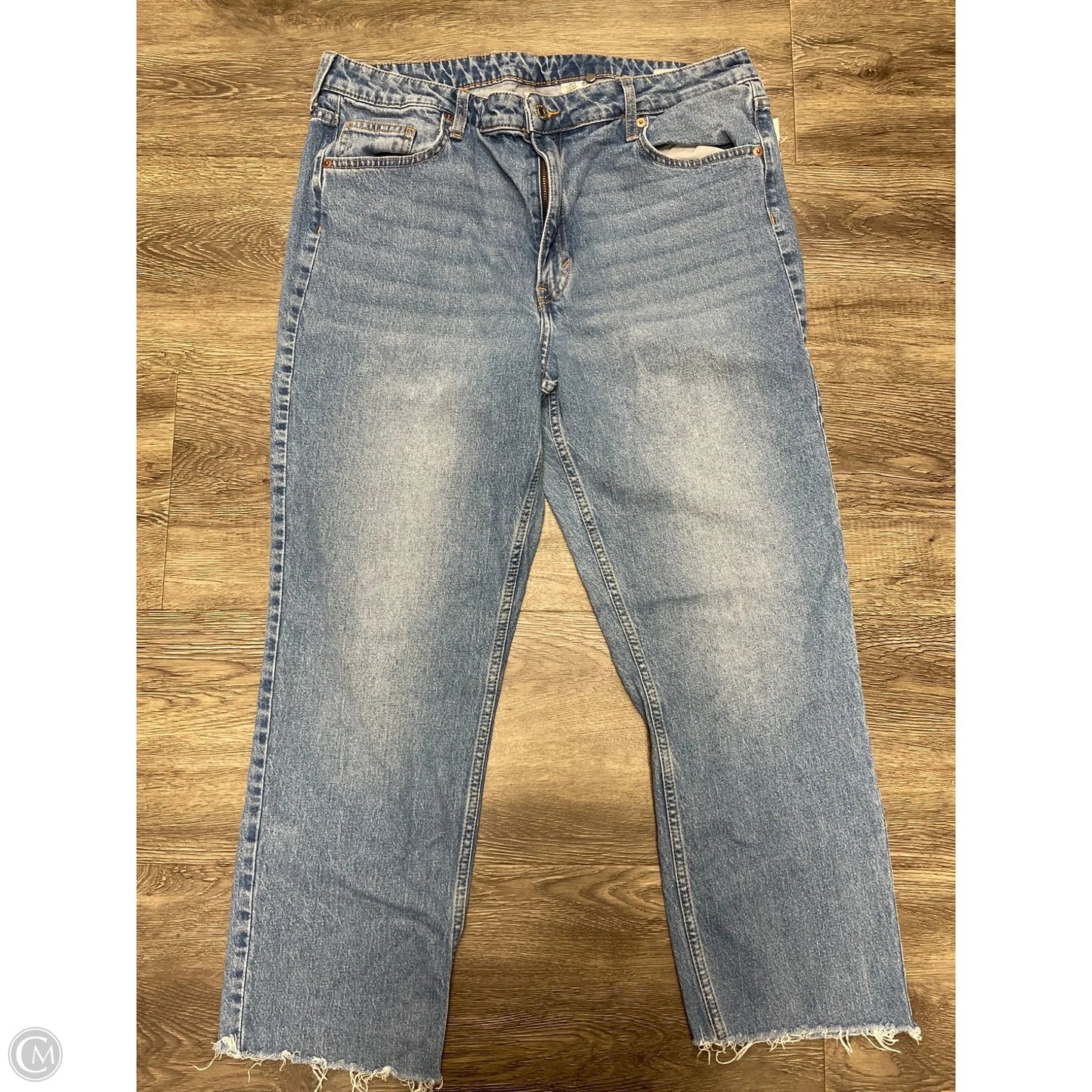 Jeans Straight By Cmf In Blue Denim, Size: 16