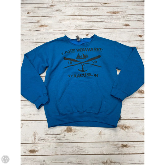 Sweatshirt Crewneck By Gildan In Blue, Size: S