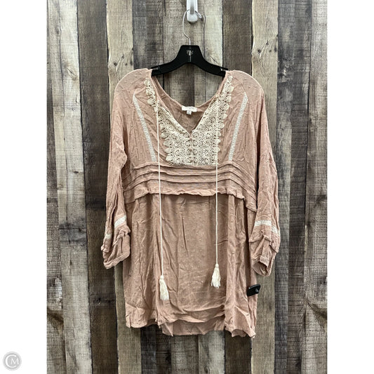 Top Long Sleeve By Umgee In Beige, Size: M