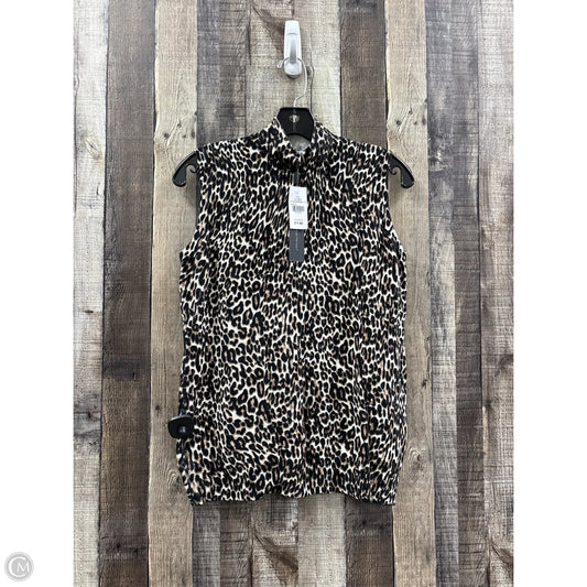 Top Sleeveless By Cable And Gauge In Animal Print, Size: Xl