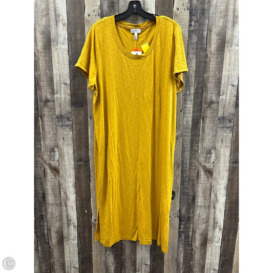 Dress Casual Maxi By Jessica Simpson In Gold, Size: Xxl