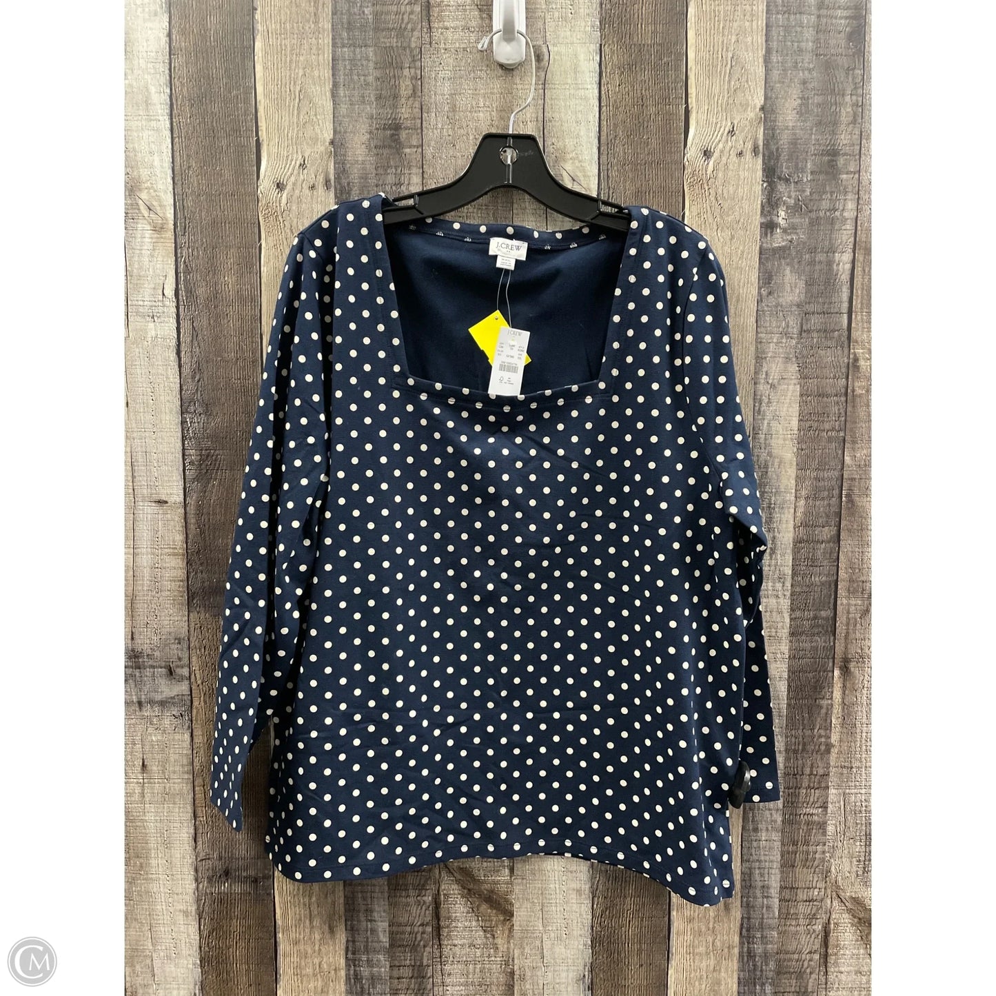 Top Long Sleeve By J. Crew In Polkadot Pattern, Size: Xxl