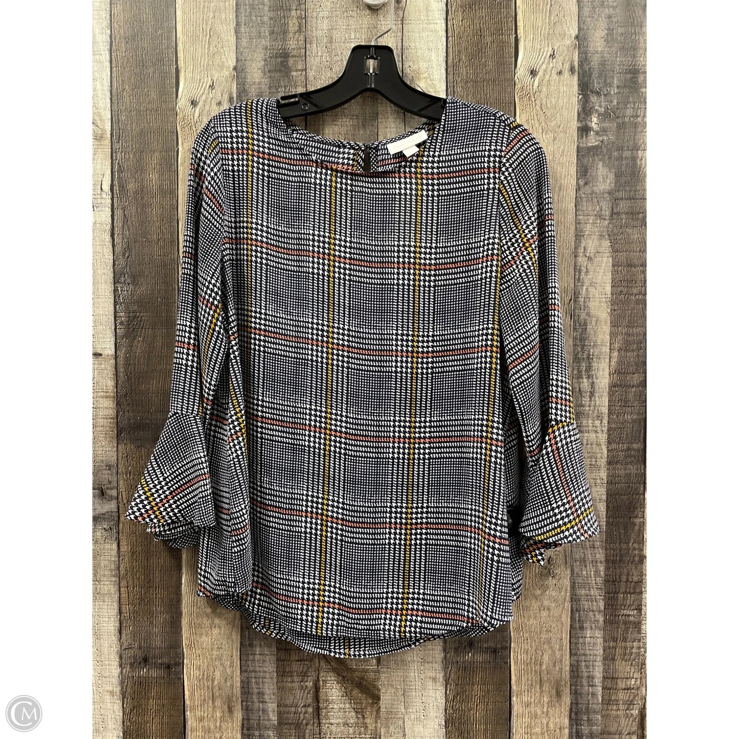 Top 3/4 Sleeve By Charter Club In Multi-colored, Size: S