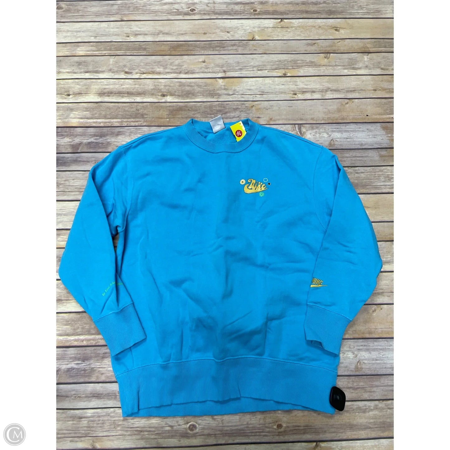 Sweatshirt Crewneck By Nike In Blue, Size: S