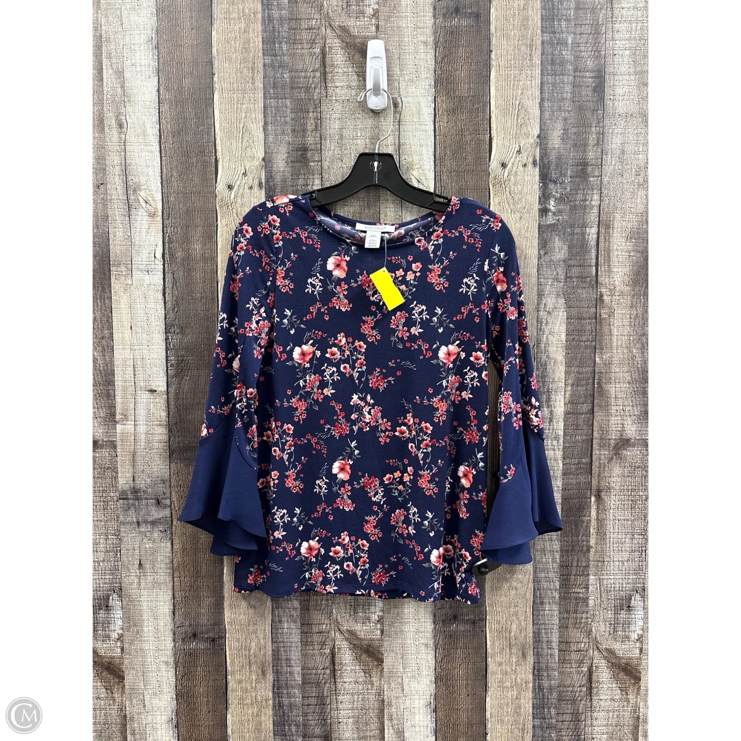 Top Long Sleeve By White House Black Market In Navy, Size: Xxs