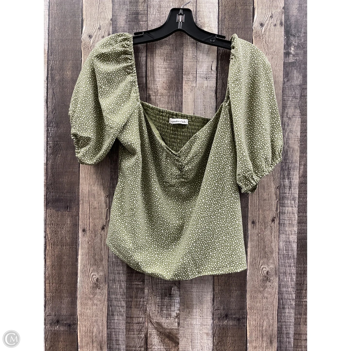 Top Short Sleeve By Abercrombie And Fitch In Green, Size: L