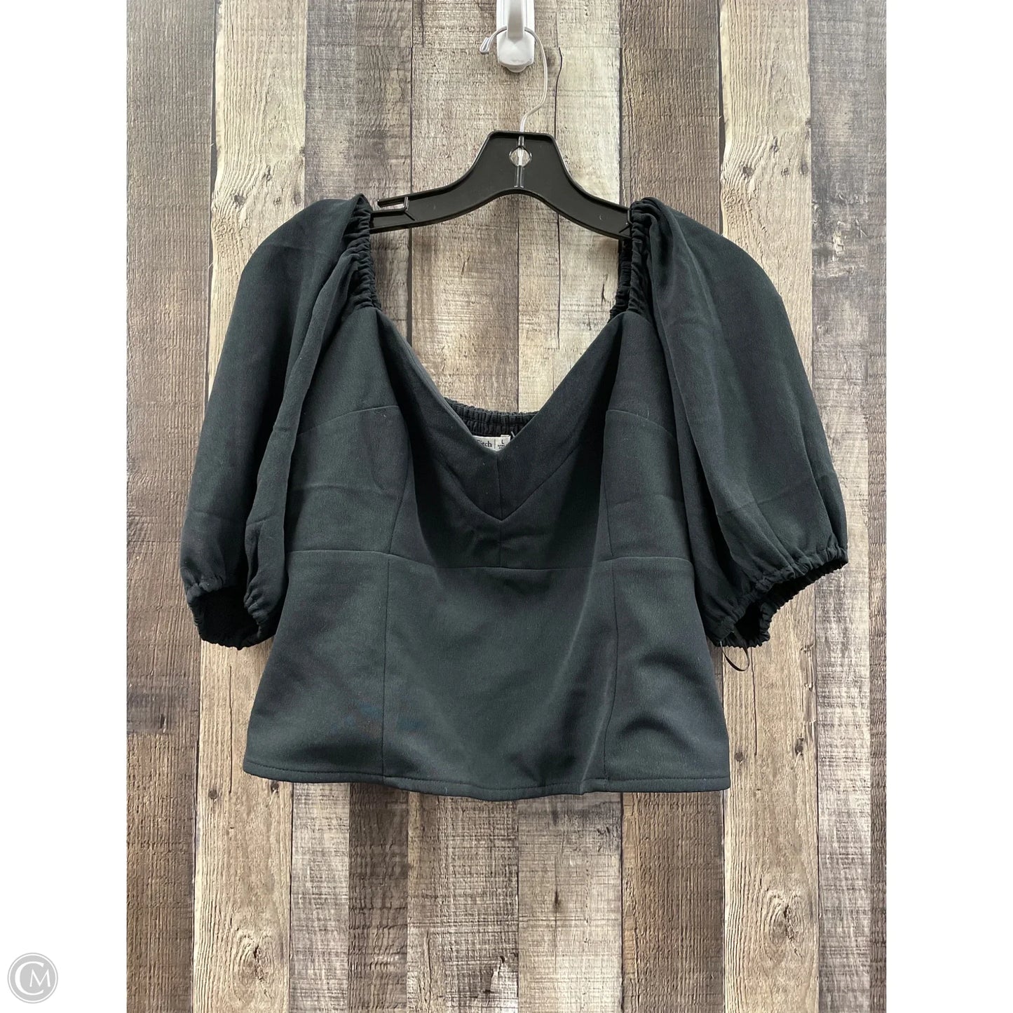 Top Short Sleeve By Abercrombie And Fitch In Black, Size: L
