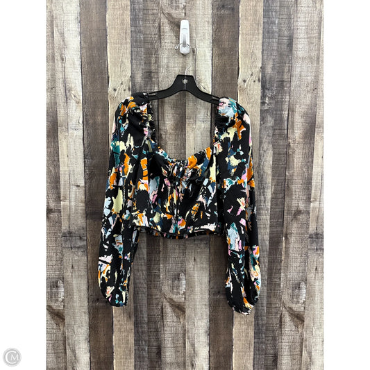 Top Long Sleeve By Open Edit In Multi-colored, Size: M