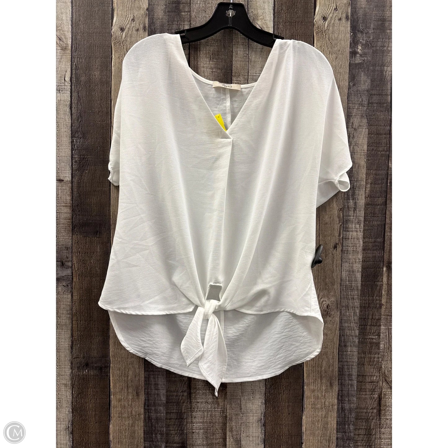 Top Short Sleeve By Cme In White, Size: M