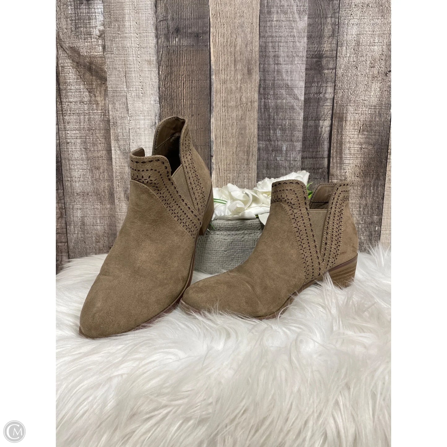 Boots Ankle Heels By Mia In Tan, Size: 6