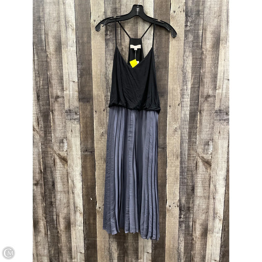 Dress Casual Midi By Loft In Black & Grey, Size: S