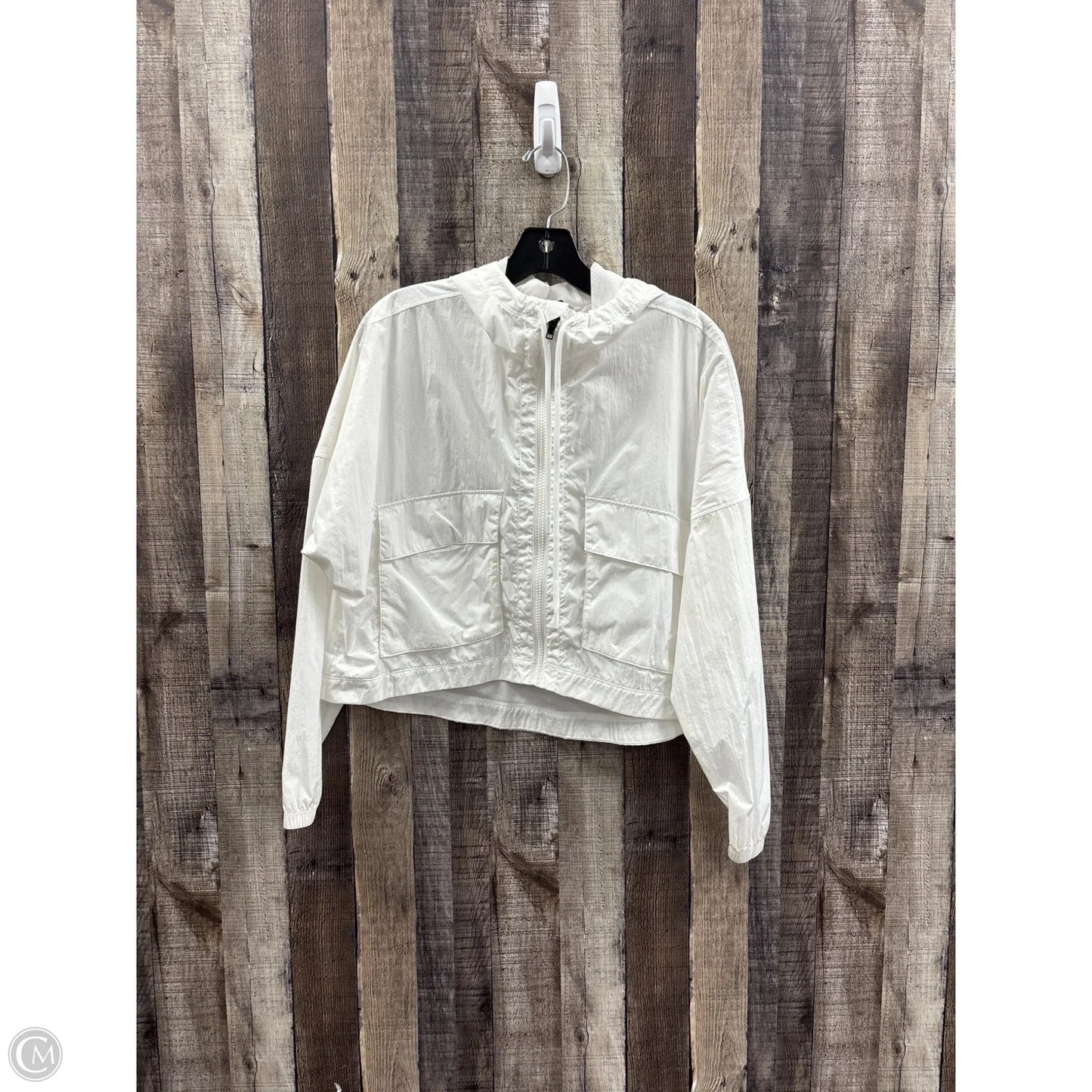 Jacket Windbreaker By Dsg Outerwear In White, Size: Xs