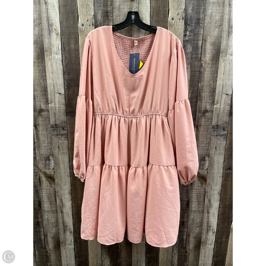 Dress Casual Midi By Cme In Mauve, Size: 3x