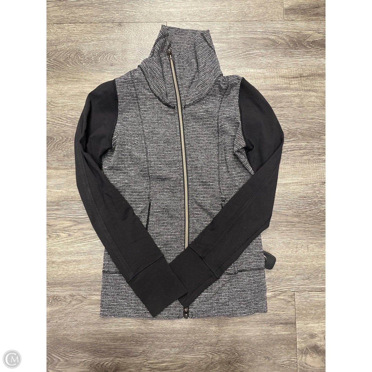 Athletic Fleece By Lululemon In Black & Grey, Size: 2