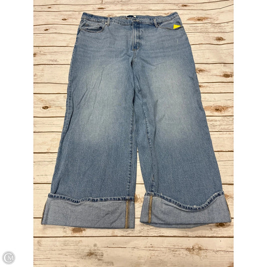 Jeans Wide Leg By Loft In Blue Denim, Size: 18