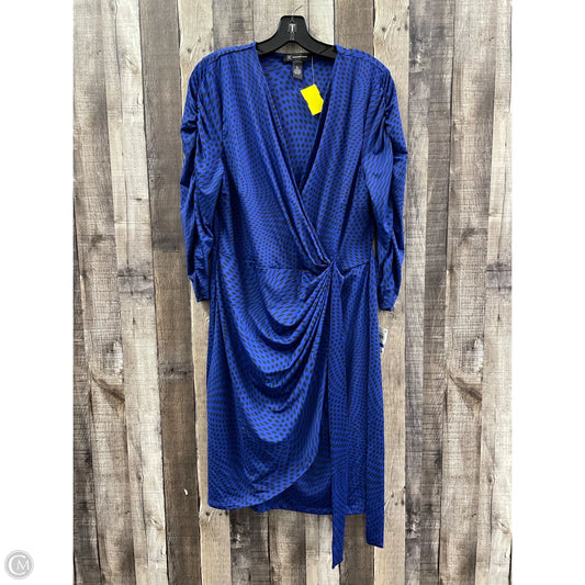 Dress Casual Midi By Inc In Polkadot Pattern, Size: Xl