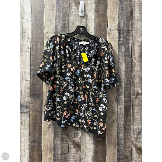Top Short Sleeve By Loft In Multi-colored, Size: Xs