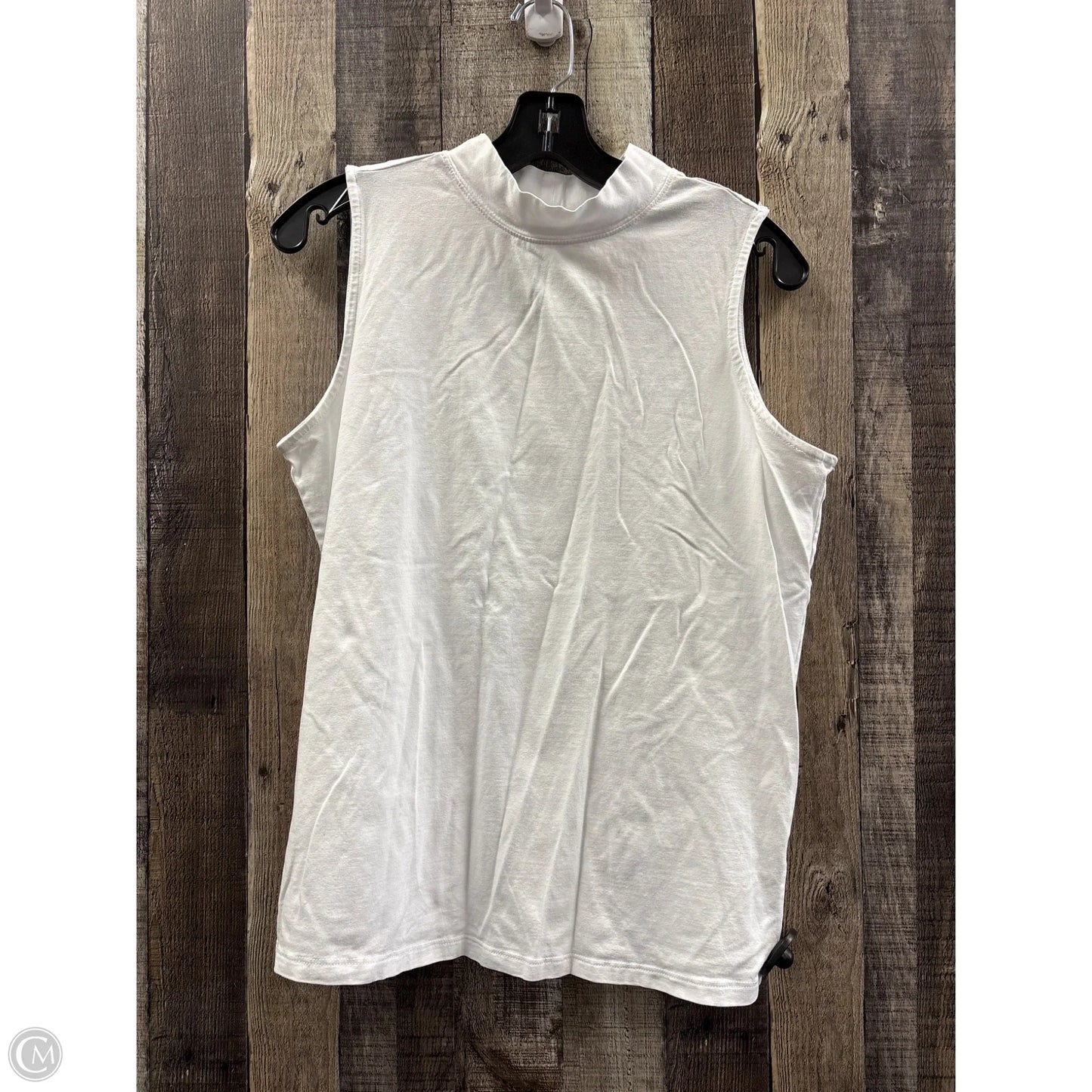 Top Sleeveless Basic By Christopher And Banks In White, Size: L