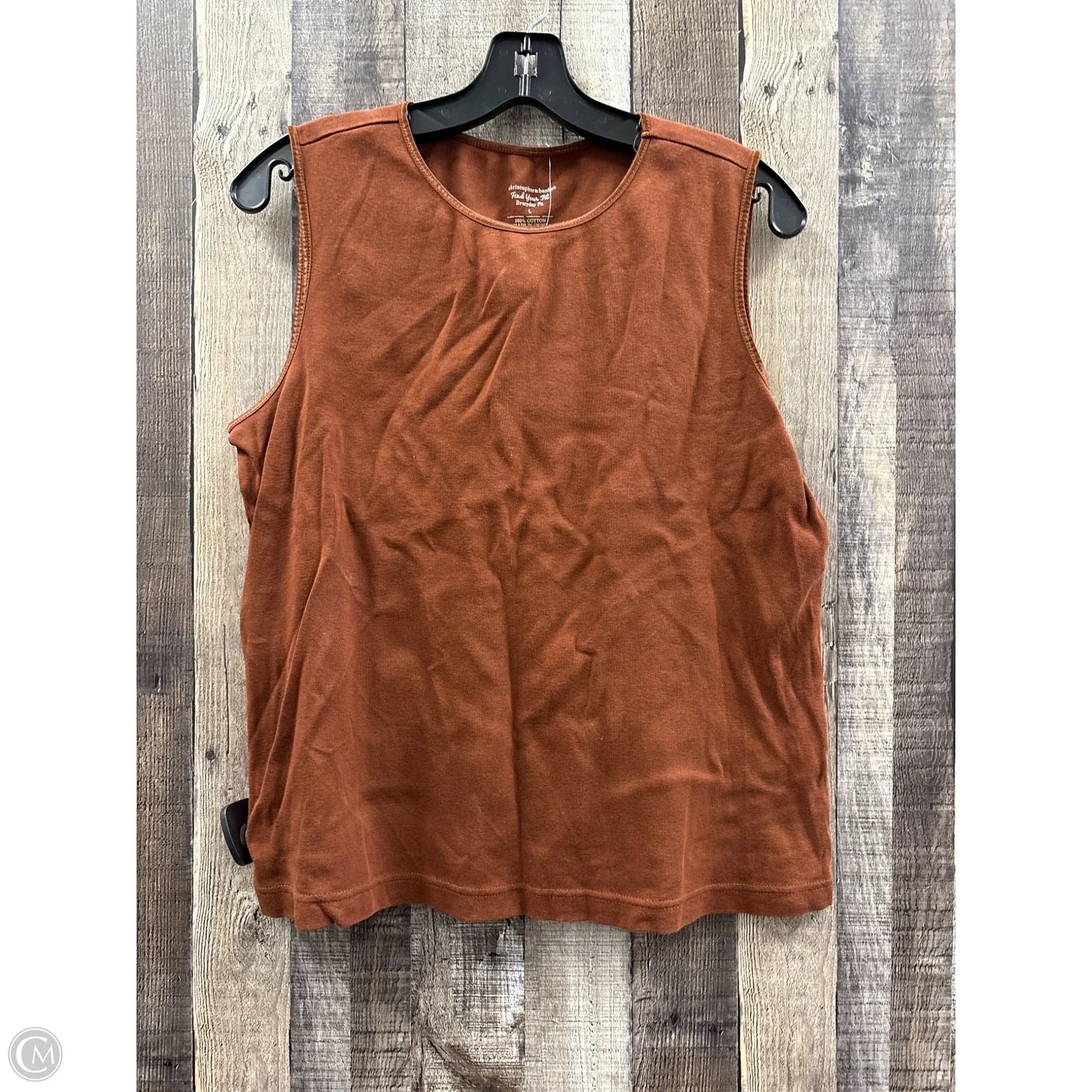 Top Sleeveless Basic By Christopher And Banks In Brown, Size: L