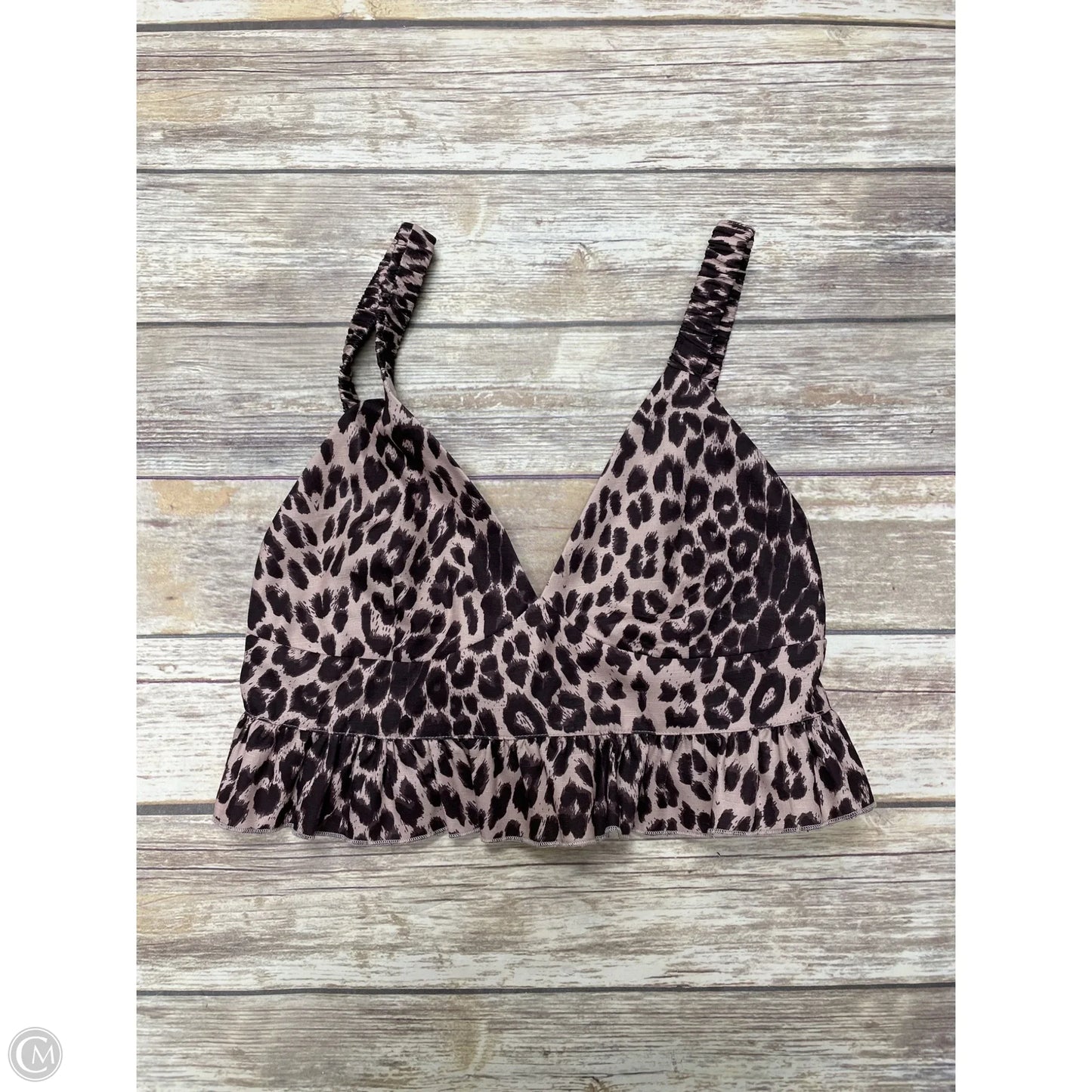 Top Sleeveless By Kittenish In Animal Print, Size: L