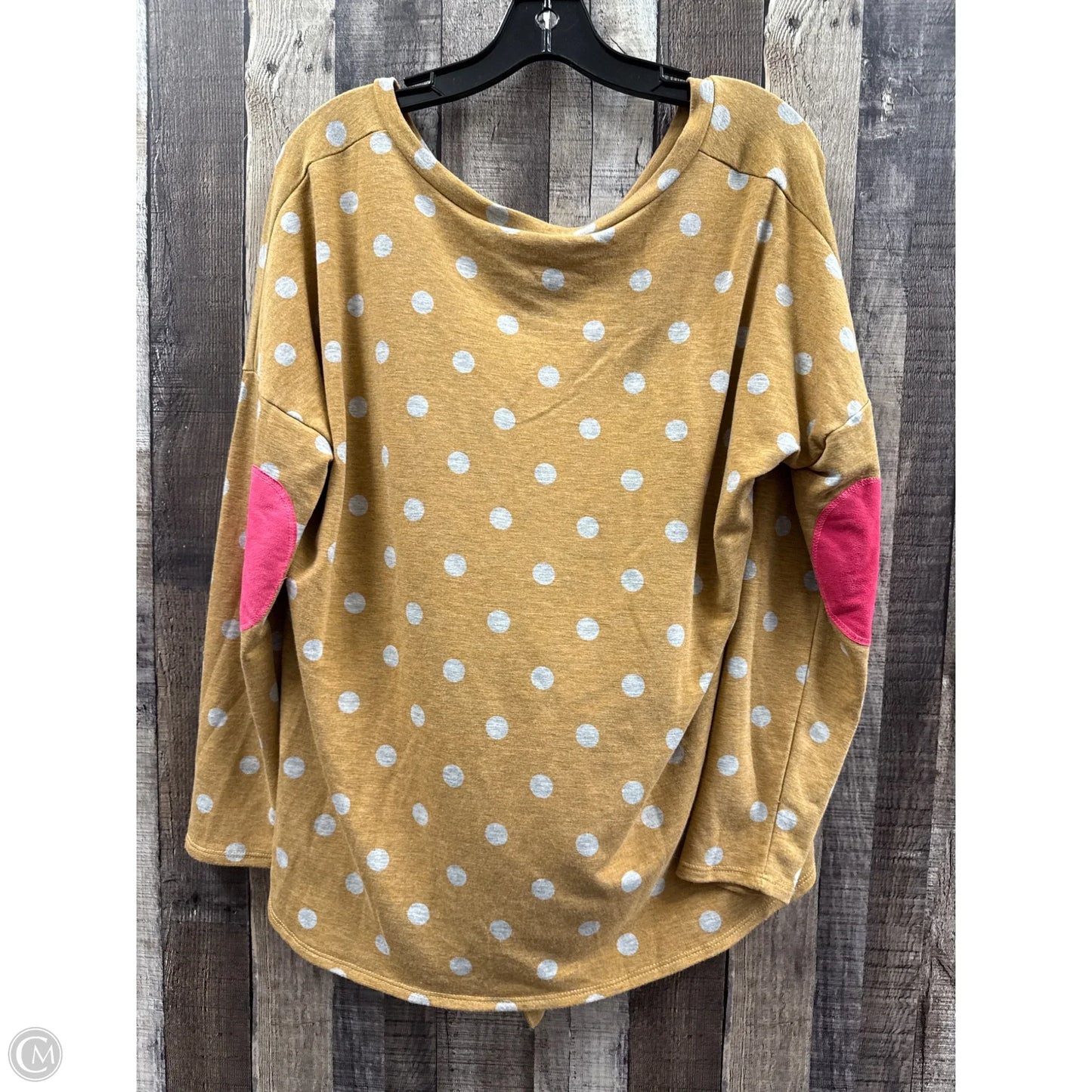 Top Long Sleeve By Bibi In Polkadot Pattern, Size: M