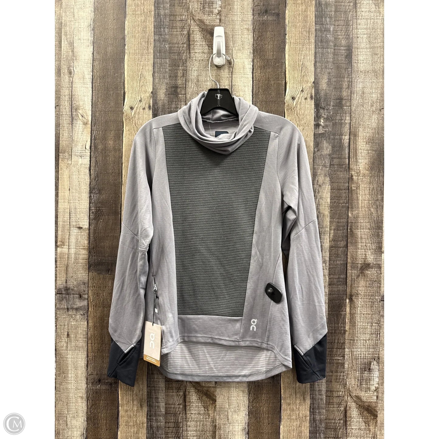 Athletic Top Long Sleeve Collar By On Cloud In Grey, Size: Xs
