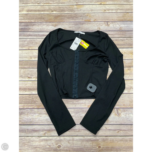 Top Long Sleeve By Lush In Black, Size: L