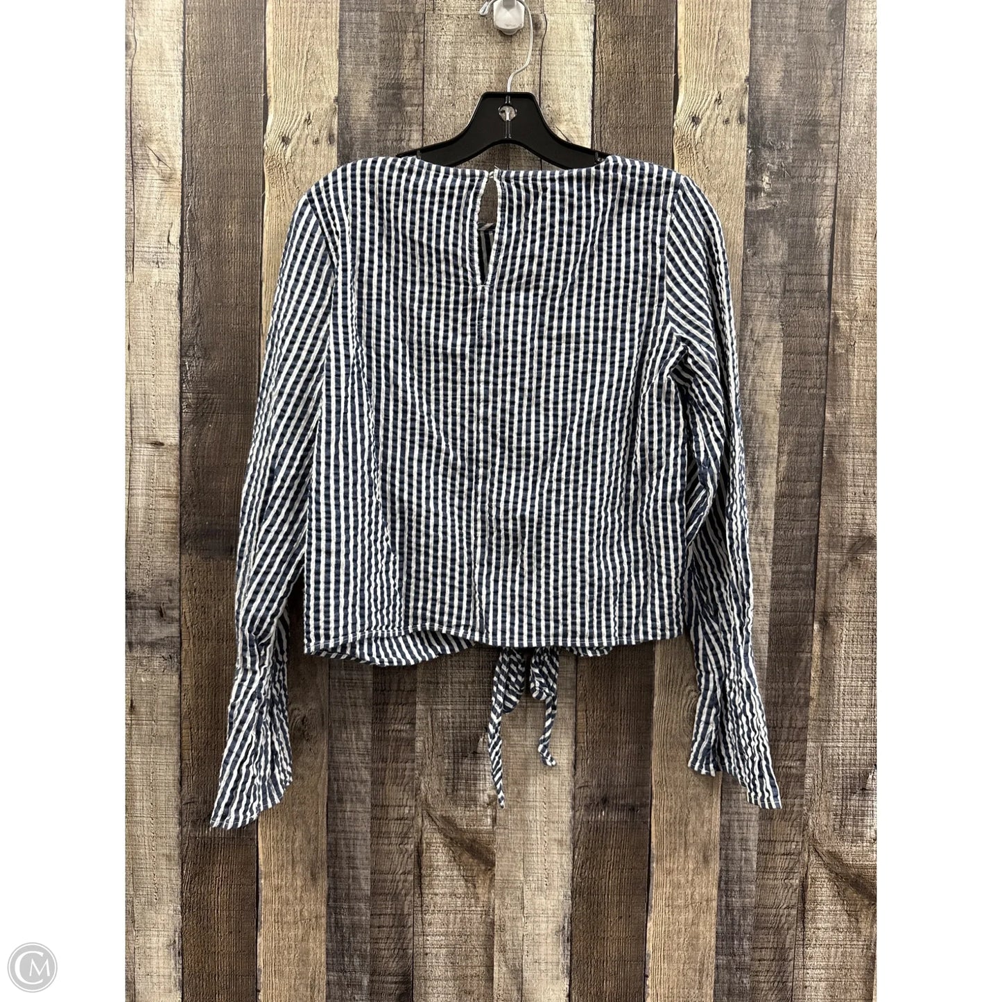 Top Long Sleeve By H&m In Striped Pattern, Size: S