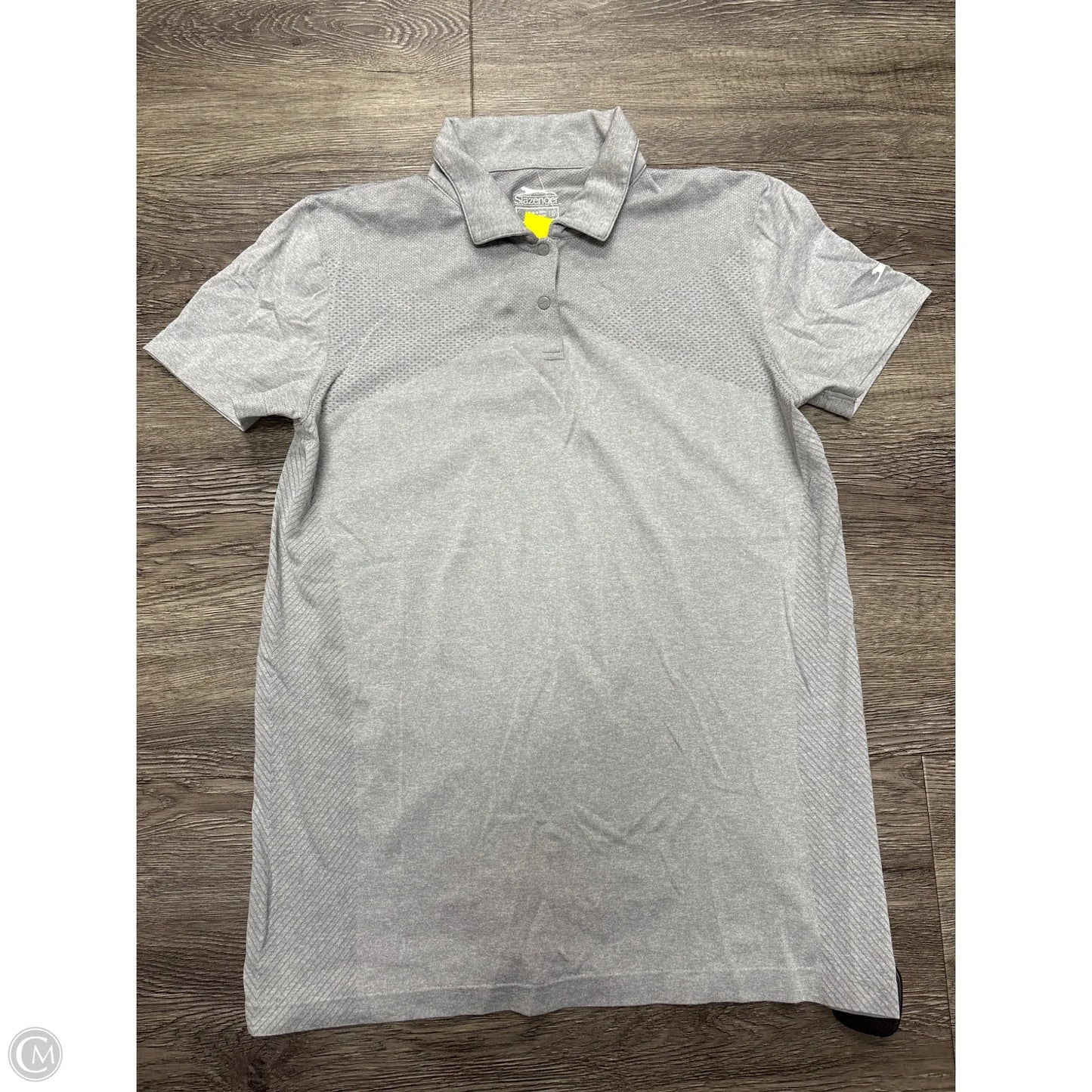 Athletic Top Short Sleeve By Nike In Grey, Size: S