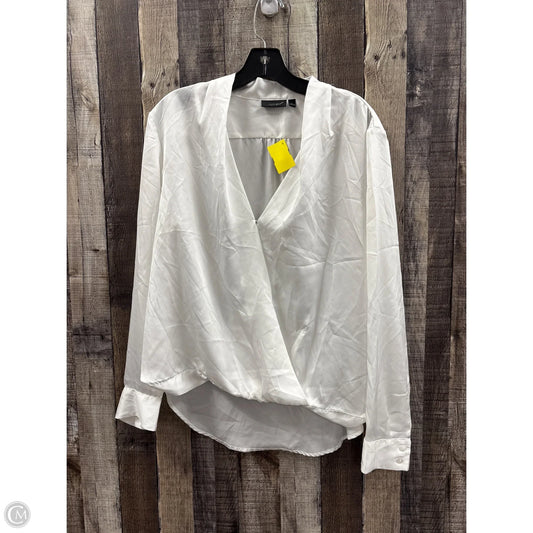 Top Long Sleeve By Apt 9 In White, Size: L