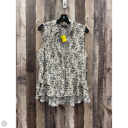 Top Sleeveless By Simply Vera In Animal Print, Size: L