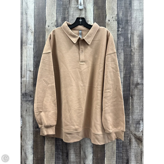 Sweatshirt Collar By Mondetta In Tan, Size: Xxl