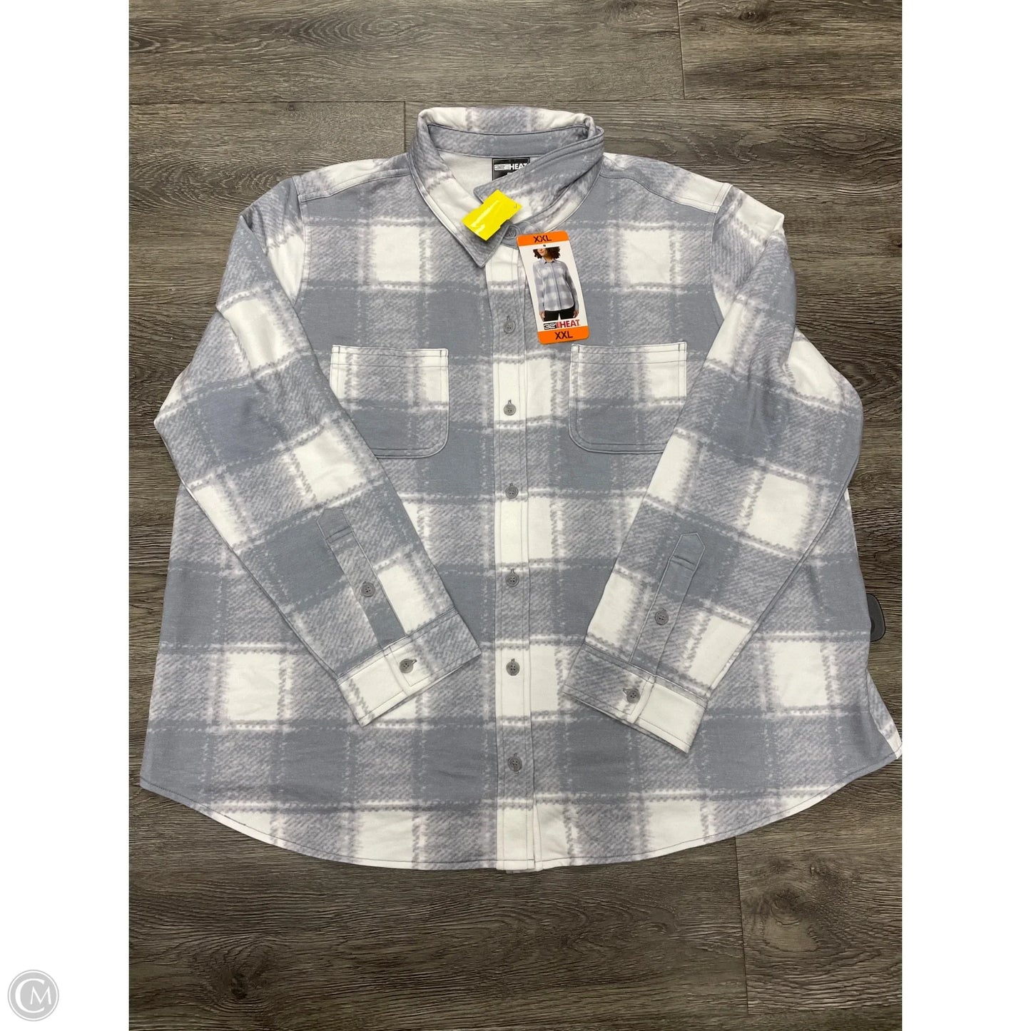Top Long Sleeve By 32 Degrees In Plaid Pattern, Size: Xxl