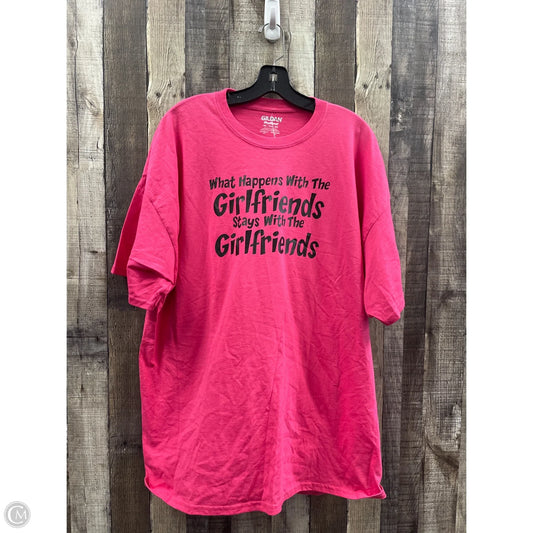 Top Short Sleeve Basic By Gildan In Pink, Size: 2x